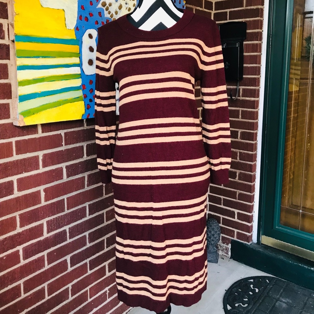 J. Crew Striped Sweater Tunic Casual Dress